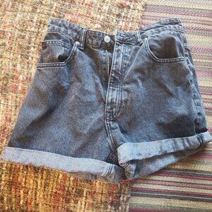 ZARA washed out Black Denim womens shorts